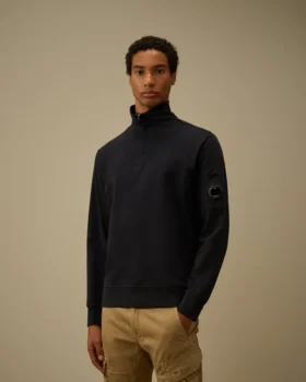 Hafif Polar Yarım Fermuarlı Lens Sweatshirt