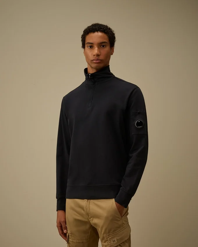 Hafif Polar Yarım Fermuarlı Lens Sweatshirt