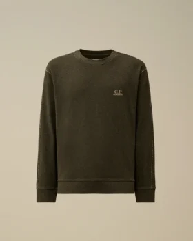Kalın Jersey Kaplamalı Bisiklet Yaka Sweatshirt