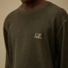 Kalın Jersey Kaplamalı Bisiklet Yaka Sweatshirt