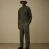 Kalın Jersey Kaplamalı Bisiklet Yaka Sweatshirt