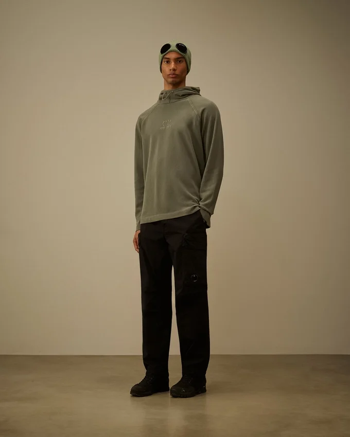 Kalın Piket Kapüşonlu Sweatshirt