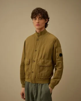 Kırık Dimi Desenli Lens Bomber Ceket