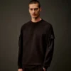 Metropolis Series Esnek Polar Karışımlı Bisiklet Yaka Sweatshirt
