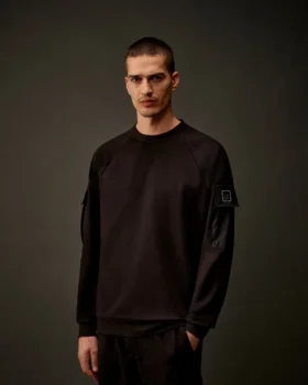 Metropolis Series Esnek Polar Karışımlı Bisiklet Yaka Sweatshirt