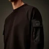 Metropolis Series Esnek Polar Karışımlı Bisiklet Yaka Sweatshirt