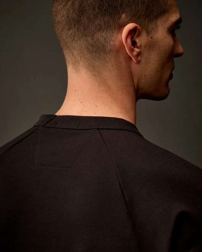 Metropolis Series Esnek Polar Karışımlı Bisiklet Yaka Sweatshirt