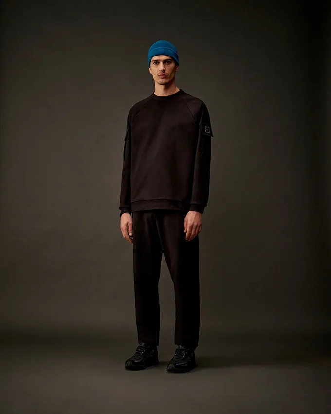 Metropolis Series Esnek Polar Karışımlı Bisiklet Yaka Sweatshirt