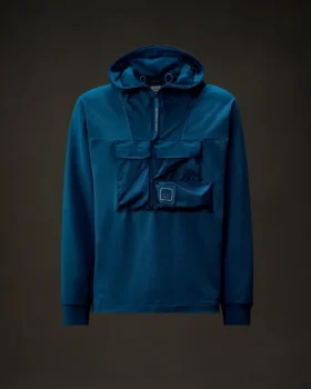 Metropolis Series Esnek Polar Karışımlı Yarım Fermuarlı Kapüşonlu Sweatshirt