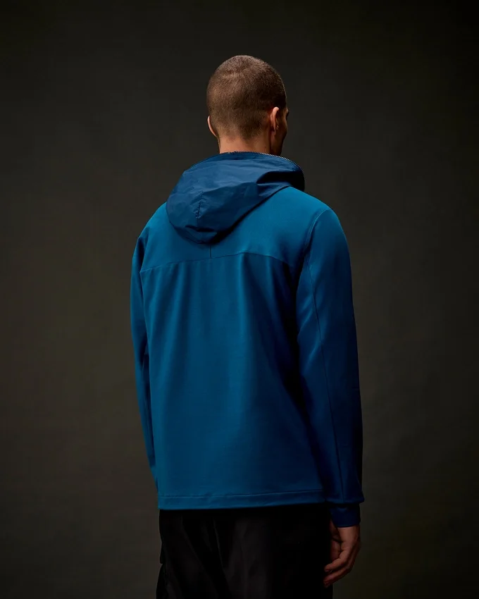 Metropolis Series Esnek Polar Karışımlı Yarım Fermuarlı Kapüşonlu Sweatshirt