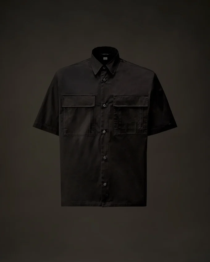 Metropolis Series Gabardin Kısa Kollu Düğmeli Gömlek
