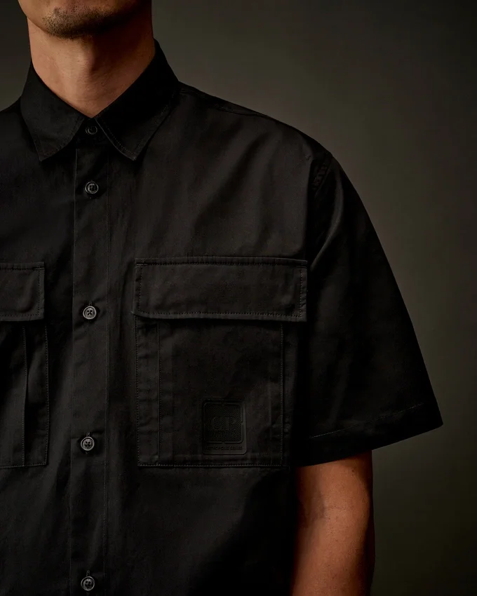 Metropolis Series Gabardin Kısa Kollu Düğmeli Gömlek