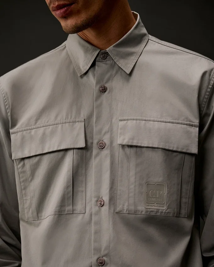 Metropolis Series Gabardin Uzun Kollu Düğmeli Gömlek
