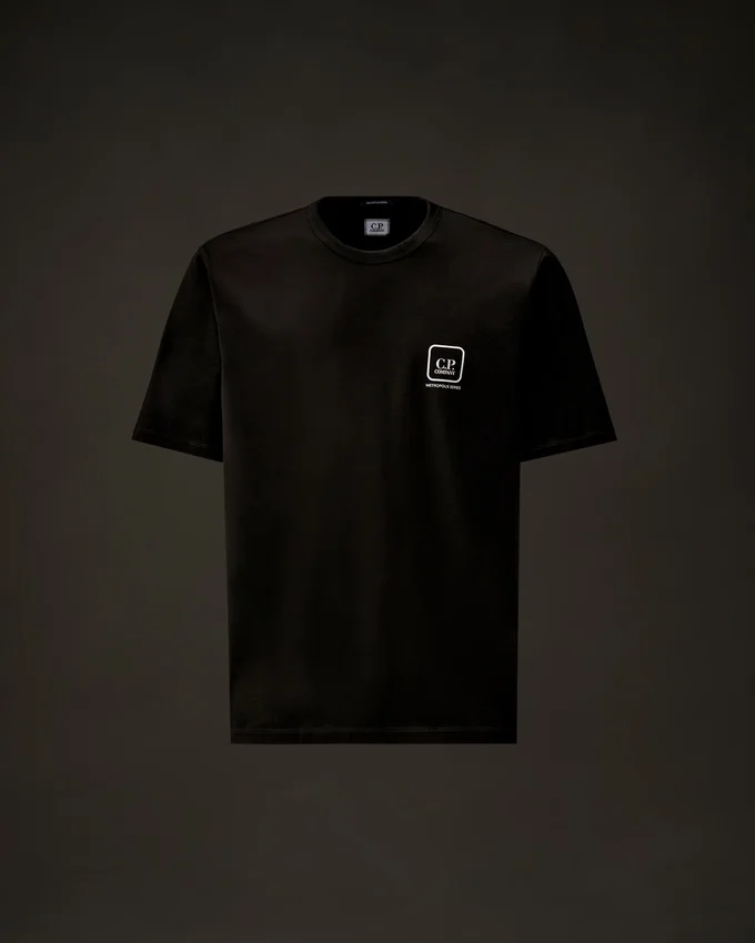 Metropolis Series Merserize Jersey Kısa Kollu Baskılı Rozetli Gömlek