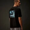 Metropolis Series Merserize Jersey Kısa Kollu Baskılı Rozetli Gömlek