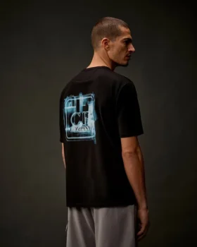Metropolis Series Merserize Jersey Kısa Kollu Baskılı Rozetli Gömlek