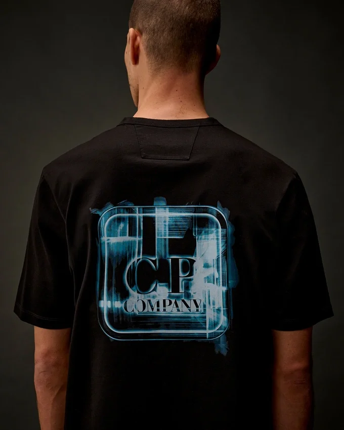 Metropolis Series Merserize Jersey Kısa Kollu Baskılı Rozetli Gömlek