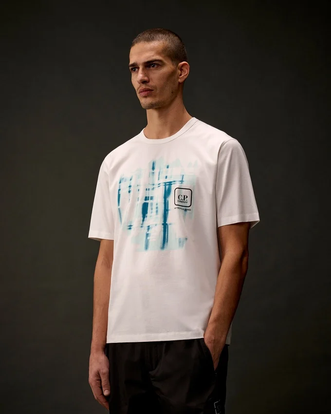 Metropolis Series Merserize Jersey Kısa Kollu Grafik Logolu Gömlek