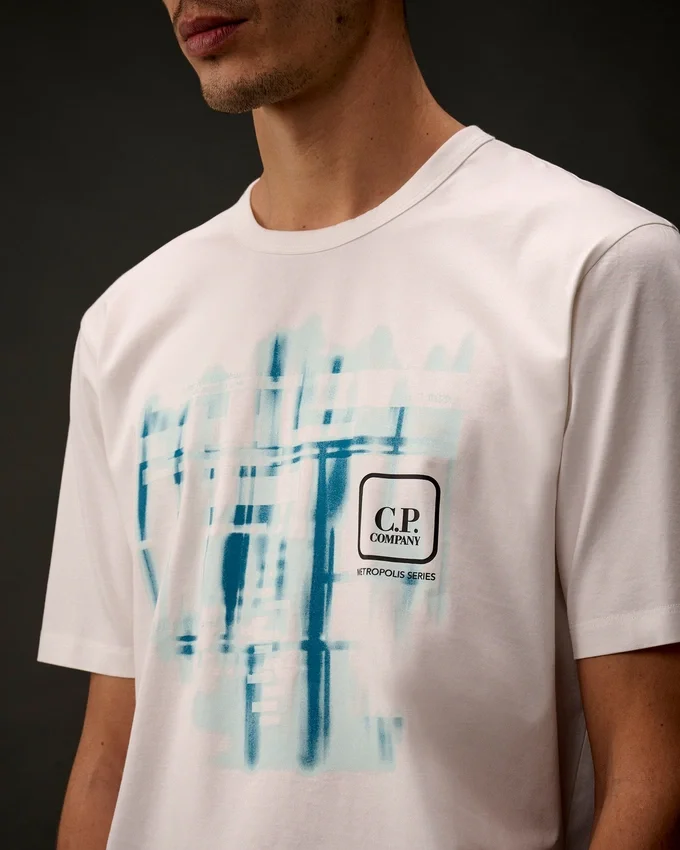 Metropolis Series Merserize Jersey Kısa Kollu Grafik Logolu Gömlek
