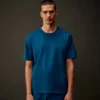 Metropolis Series Merserize Jersey Kısa Kollu Kauçuk Kaplamalı Rozetli Tişört