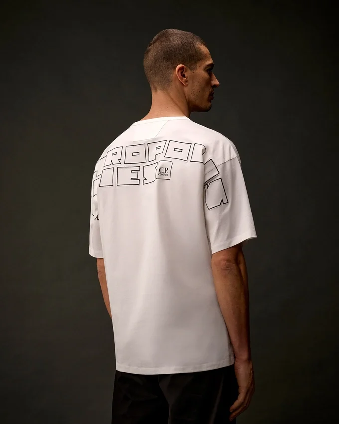 Metropolis Series Merserize Jersey Kısa Kollu Sırt Nakışlı Gömlek