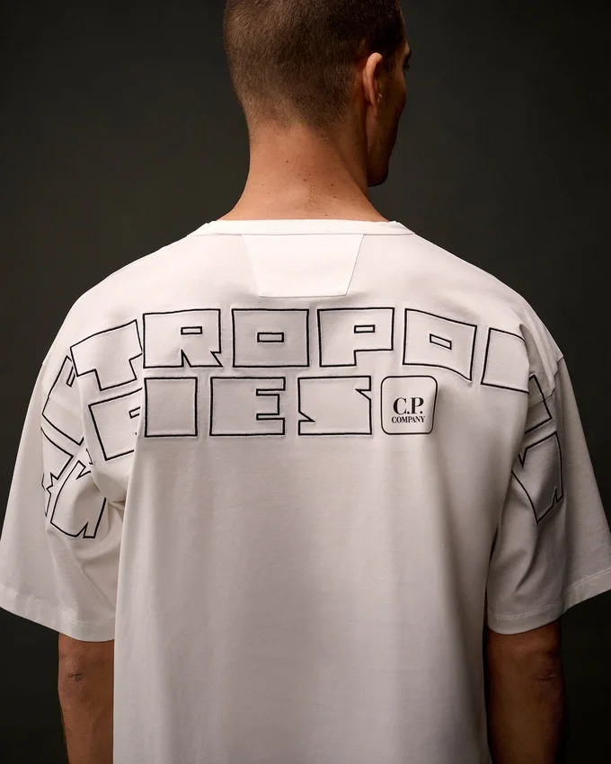 Metropolis Series Merserize Jersey Kısa Kollu Sırt Nakışlı Gömlek