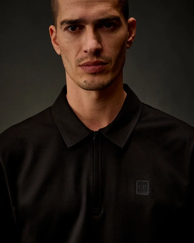 Metropolis Series Merserize Jersey Kısa Kollu Yarım Fermuarlı Polo
