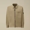 Organik Gabardin Fermuarlı Lens Overshirt