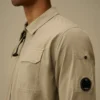 Organik Gabardin Fermuarlı Lens Overshirt