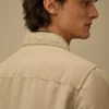 Pamuk/Keten Fermuarlı Lens Overshirt