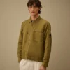 Pamuk/Keten Lens Fermuarlı Overshirt