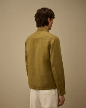 Pamuk/Keten Lens Fermuarlı Overshirt