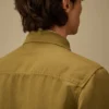 Pamuk/Keten Lens Fermuarlı Overshirt