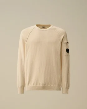 Pamuk/Naylon Yuvarlak Yaka Lens Raglan Kazak