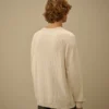 Pamuk/Naylon Yuvarlak Yaka Lens Raglan Kazak