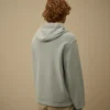 Pamuklu Diyagonal Polar Fermuarlı Kapüşonlu Sweatshirt