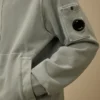 Pamuklu Diyagonal Polar Fermuarlı Kapüşonlu Sweatshirt