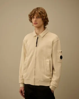 Pamuklu Diyagonal Polar Fermuarlı Lens Sweatshirt