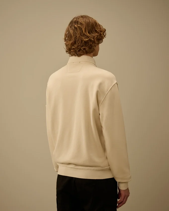 Pamuklu Diyagonal Polar Fermuarlı Lens Sweatshirt