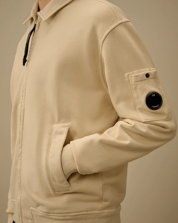 Pamuklu Diyagonal Polar Fermuarlı Lens Sweatshirt