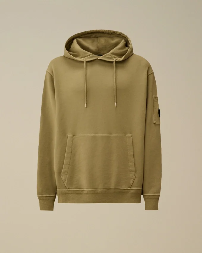 Pamuklu Diyagonal Polar Kapüşonlu Lens Sweatshirt