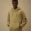 Pamuklu Diyagonal Polar Kapüşonlu Lens Sweatshirt