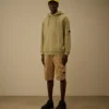 Pamuklu Diyagonal Polar Kapüşonlu Lens Sweatshirt