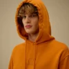 Pamuklu Diyagonal Polar Kapüşonlu Sweatshirt
