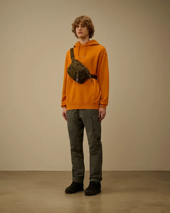 Pamuklu Diyagonal Polar Kapüşonlu Sweatshirt