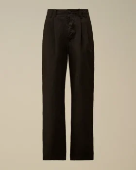 Pamuklu Gabardin Gevşek Pense Pantolon