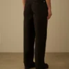 Pamuklu Gabardin Gevşek Pense Pantolon
