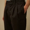 Pamuklu Gabardin Gevşek Pense Pantolon