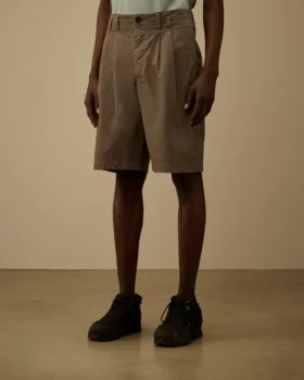 Pamuklu Gabardin Gevşek Pileli Şort