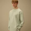 Taranmış Jersey 10/2 Geniş Kesim Yalak Yaka Sweatshirt